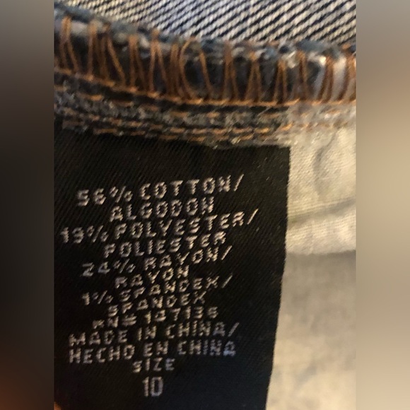 AZ DENIM BLUE JEAN STRETCHY SKINNY LEG 3 INCH ZIPPER FRONT - Picture 10 of 15